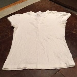 Columbia white cap sleeve tee